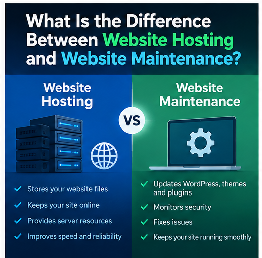 What Is the Difference Between Website Hosting and Website Maintenance?